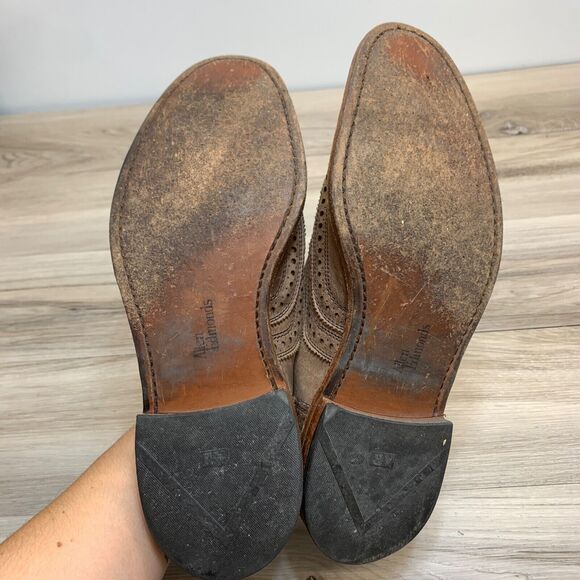Allen Edmonds Neumok Men Sz 10D Brown Leather Brogue Wingtip Oxford Dress Shoes main image 8